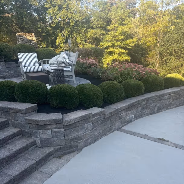 Lawn care and landscaping project by Tim's Outdoor Services