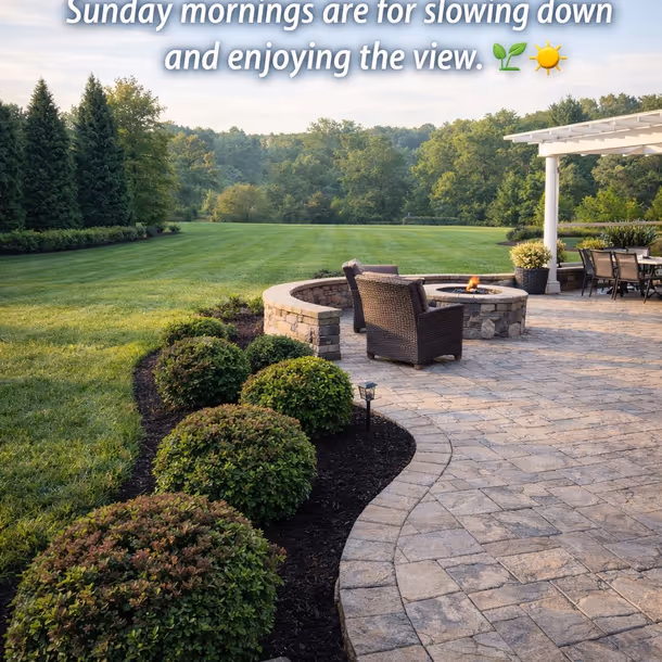Lawn care and landscaping project by Tim's Outdoor Services